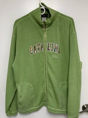 Catalina Island Green Women’s Cozy Zip-Up Jacket 2X Large
